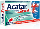 Lek ACATAR ZATOKI tabletki na katar *12tabl. - tylko odbiór osobisty