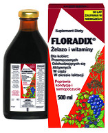 FLORADIX ŻELAZO I WITAMINY odżywczy tonik *500ml