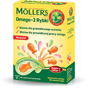 MOLLER'S OMEGA-3 żelki rybki 36szt.