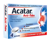 Lek ACATAR ACTI-TABS tabletki na katar *12tabl. - tylko odbiór osobisty