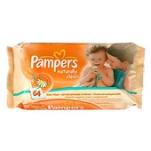 PAMPERS Chusteczki pielęgnacyjne NATURALLY CLEAN *64szt.