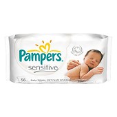 PAMPERS Chusteczki pielęgnacyjne SENSITIVE *56szt.