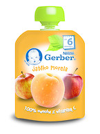 GERBER Deserek w tubce JABŁKO/MORELA 90g